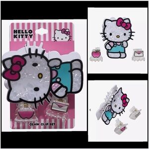 Sanrio Hello Kitty Claw Clip Set - Pink, White, and Blue